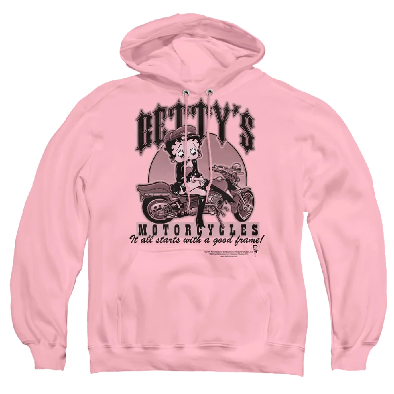 Betty Boop Bettys Motorcycles - Pullover Hoodie Sabrina Neck Pullover