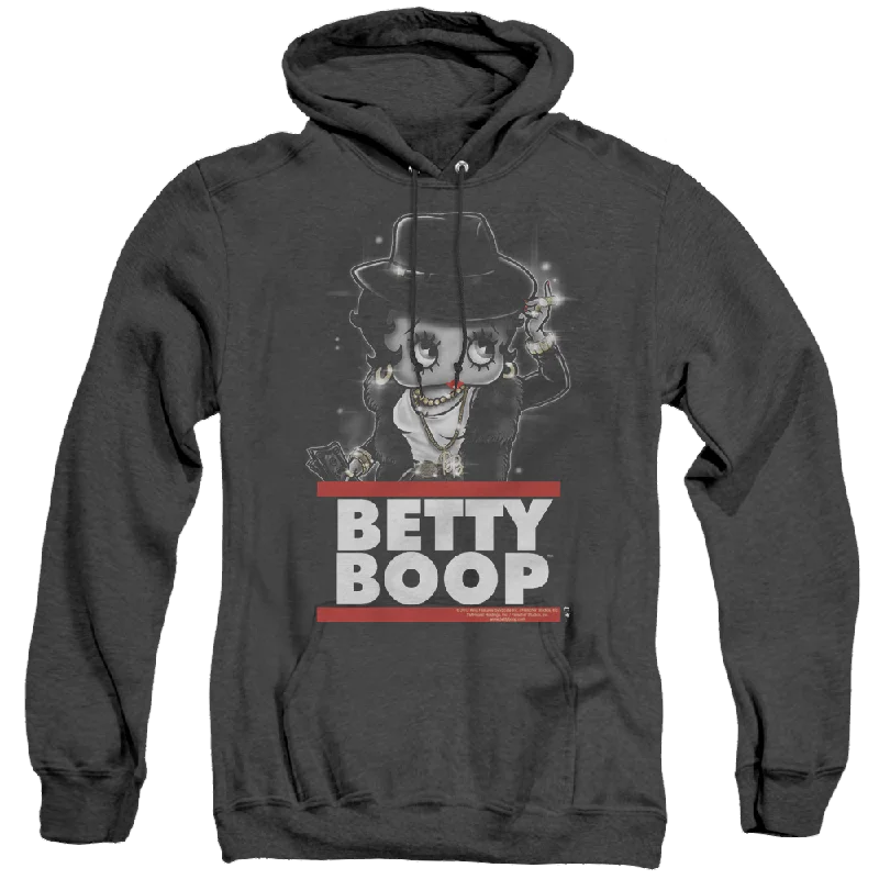 Betty Boop Bling Bling Boop - Heather Pullover Hoodie High Neck Pullover