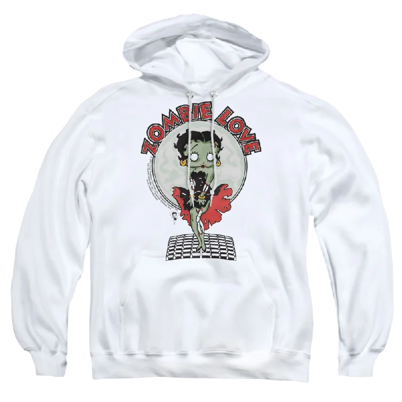 Betty Boop Breezy Zombie Love - Pullover Hoodie Three Quarter Sleeve