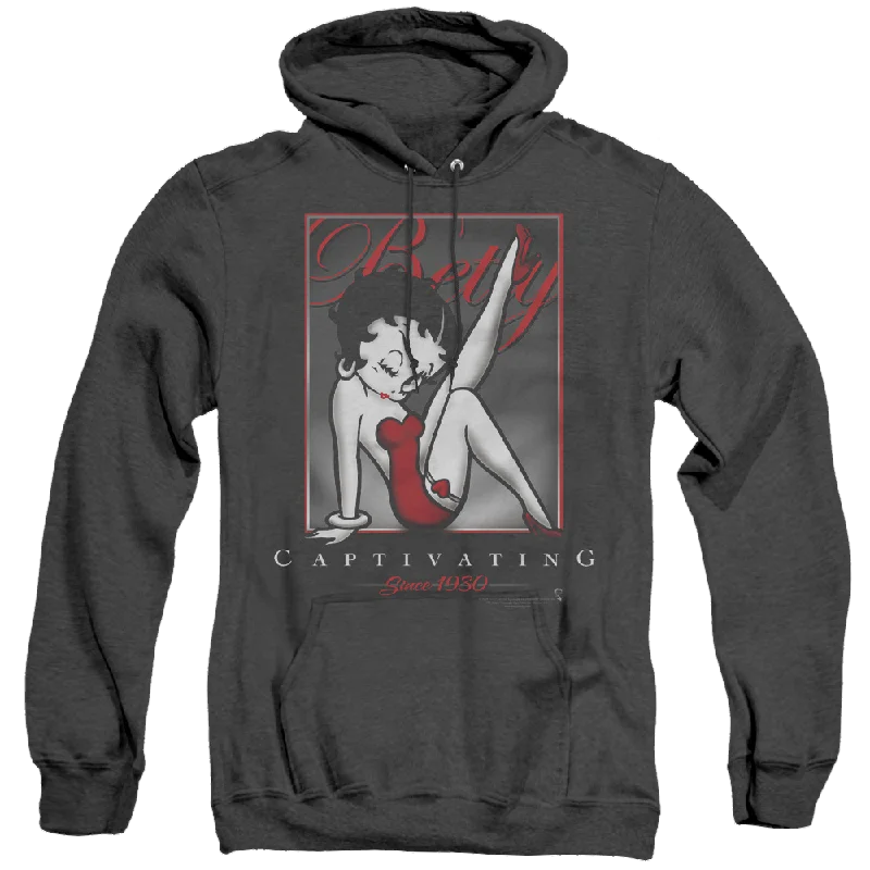Betty Boop Captivating - Heather Pullover Hoodie Cowl Neck Pullover