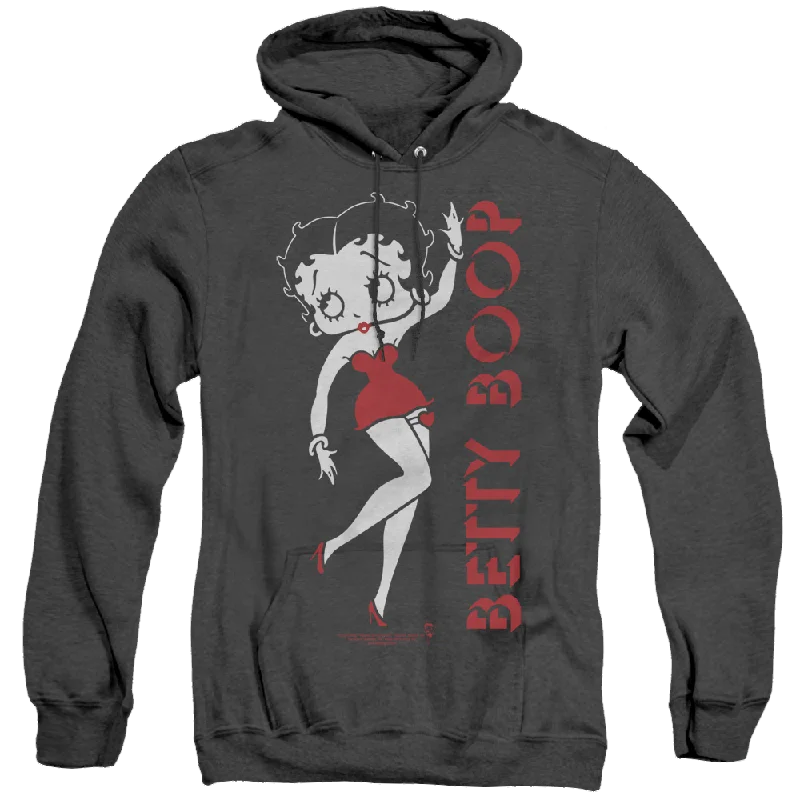 Betty Boop Classic - Heather Pullover Hoodie Short Sleeve Top