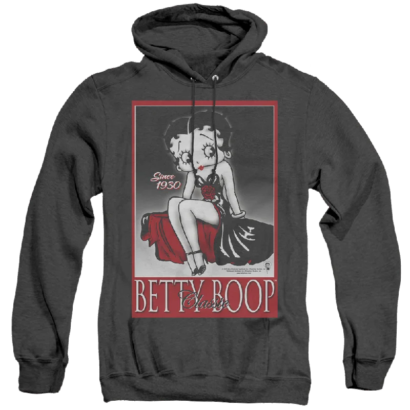 Betty Boop Classic - Heather Pullover Hoodie Faux Fur Trim
