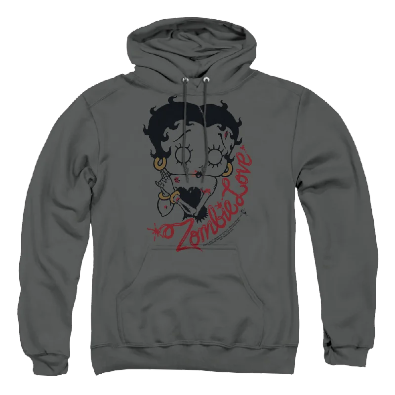 Betty Boop Classic Zombie - Pullover Hoodie Solo Sleeve Pullover