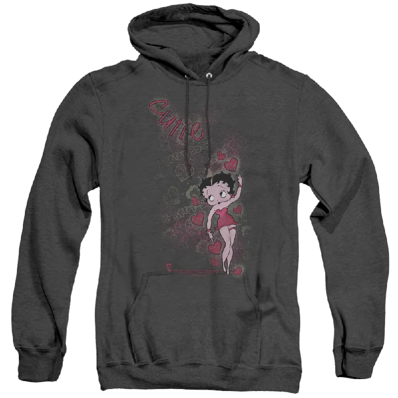 Betty Boop Cutie - Heather Pullover Hoodie Shawl Collar Sweater