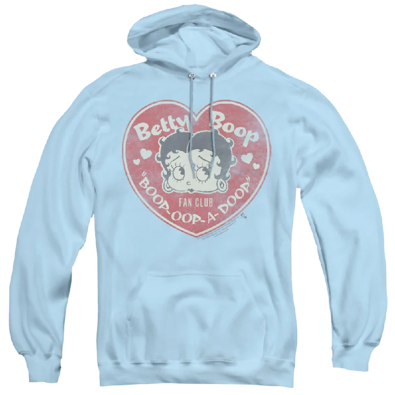 Betty Boop Fan Club Heart - Pullover Hoodie Tight Sleeve Top