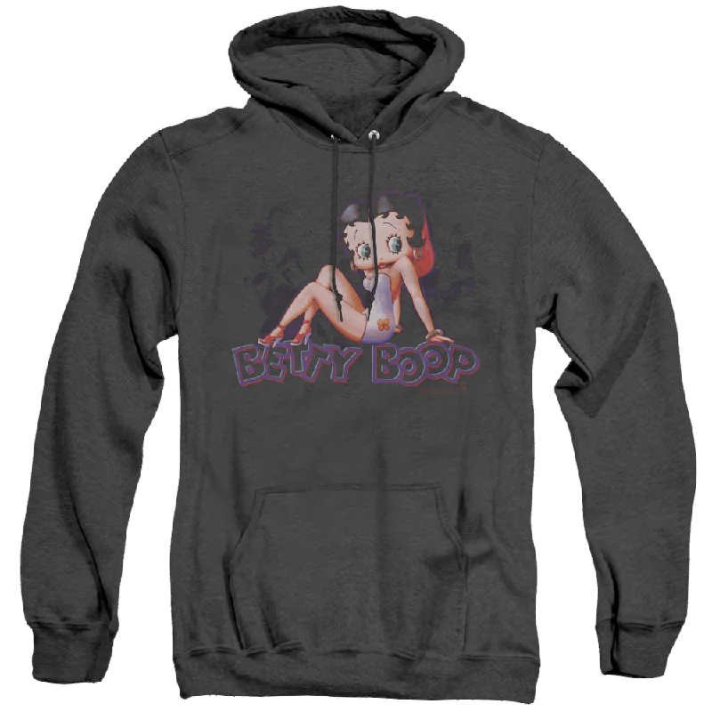 Betty Boop Glowing - Heather Pullover Hoodie High Neck Pullover