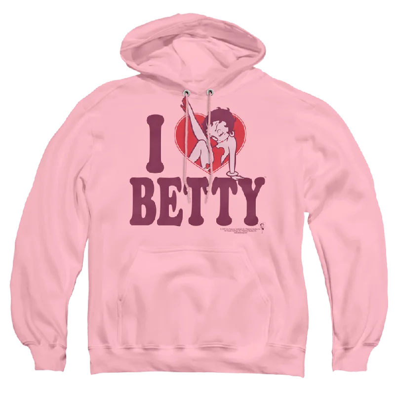 Betty Boop I Heart Betty - Pullover Hoodie Three Quarter Sleeve