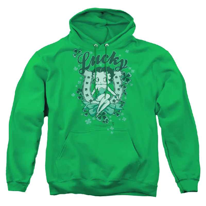 Betty Boop Lucky Boop - Pullover Hoodie Slim Sleeve Pullover