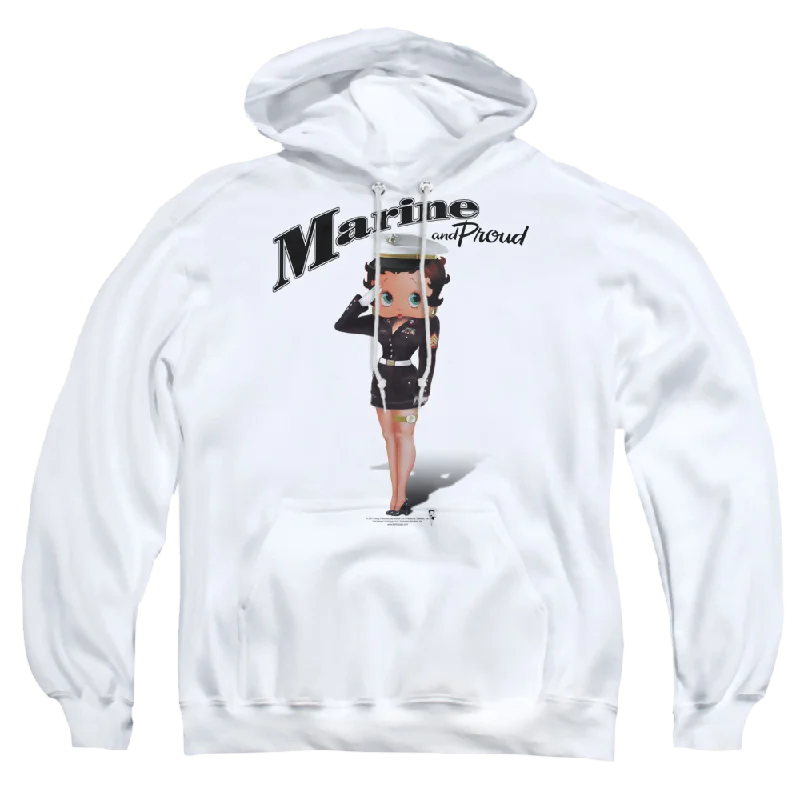 Betty Boop Marine Boop - Pullover Hoodie Cable Knit Chunky