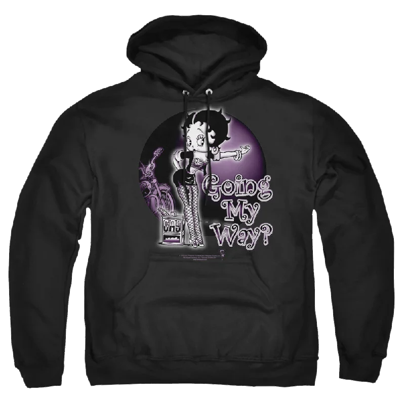 Betty Boop My Way - Pullover Hoodie Deep Neck Pullover