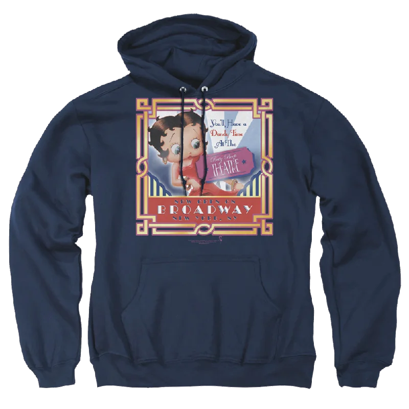 Betty Boop On Broadway - Pullover Hoodie High Neck Pullover