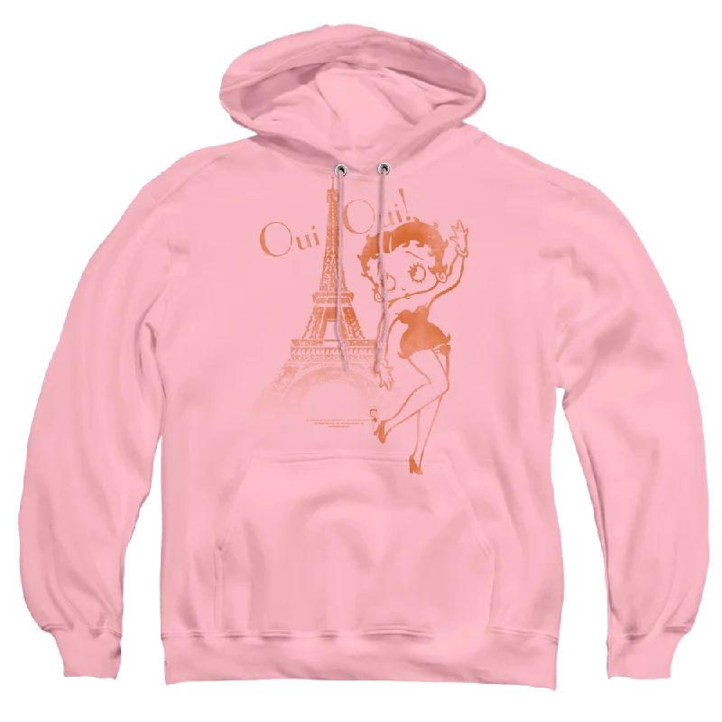 Betty Boop Oui Oui - Pullover Hoodie Bishop Sleeve Elegant