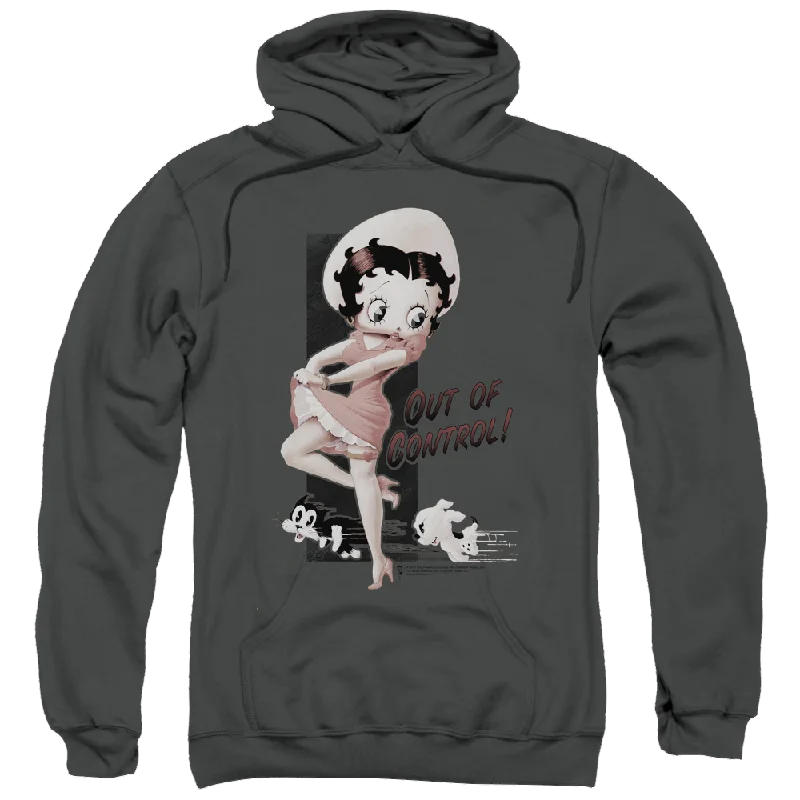 Betty Boop Out Of Control - Pullover Hoodie Notched Neck Pullover