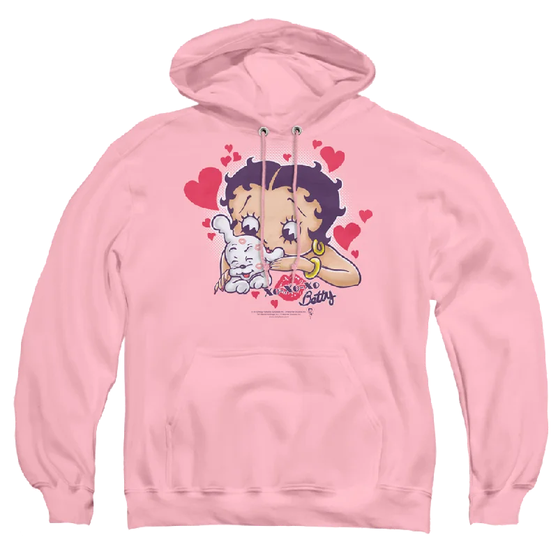 Betty Boop Puppy Love - Pullover Hoodie Mock Neck Pullover