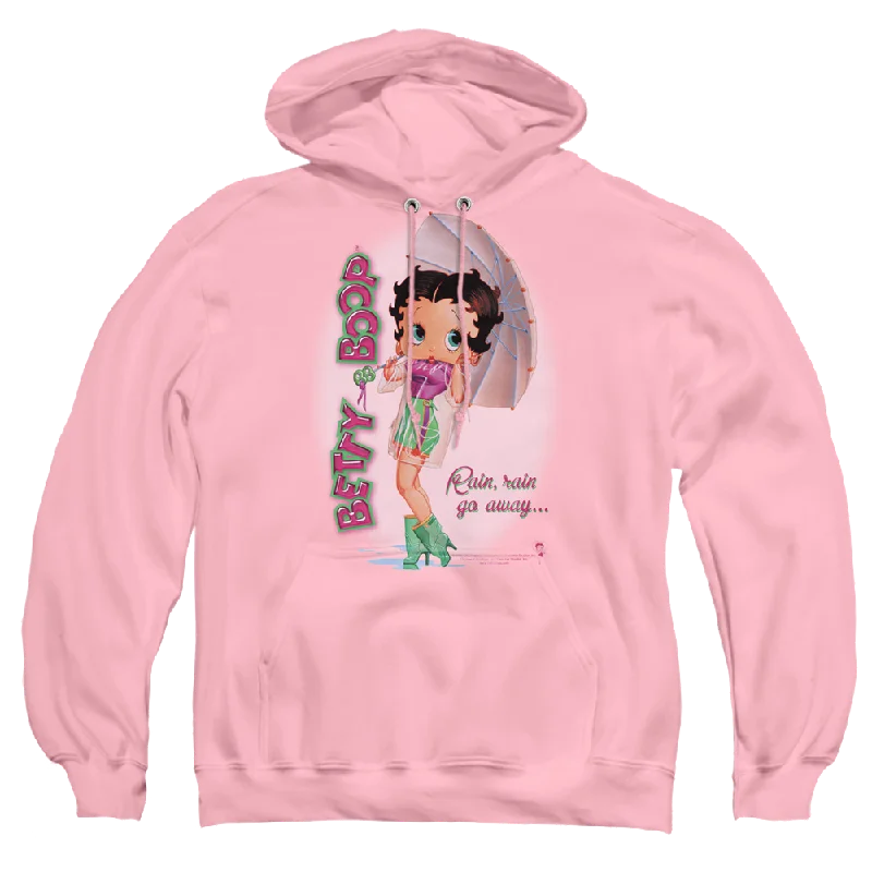 Betty Boop Rain Rain Go Away - Pullover Hoodie Ruffle Neck Pullover