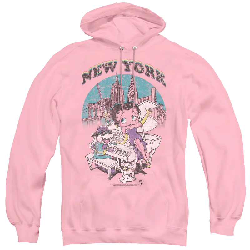 Betty Boop Singing In Ny - Pullover Hoodie Turtleneck Warm Pullover
