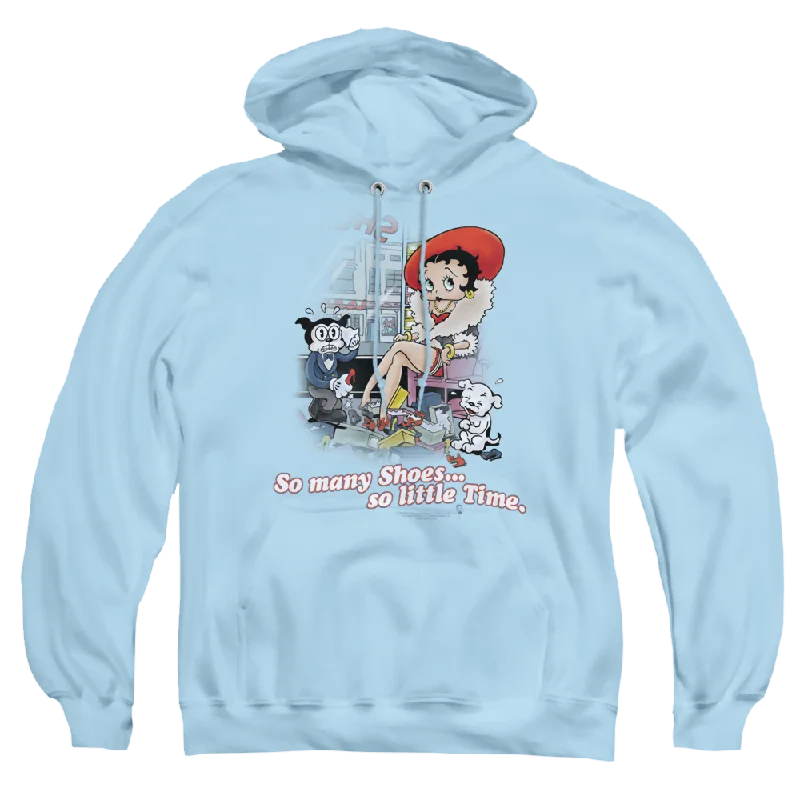 Betty Boop So Many Shoes - Pullover Hoodie One Shoulder Top