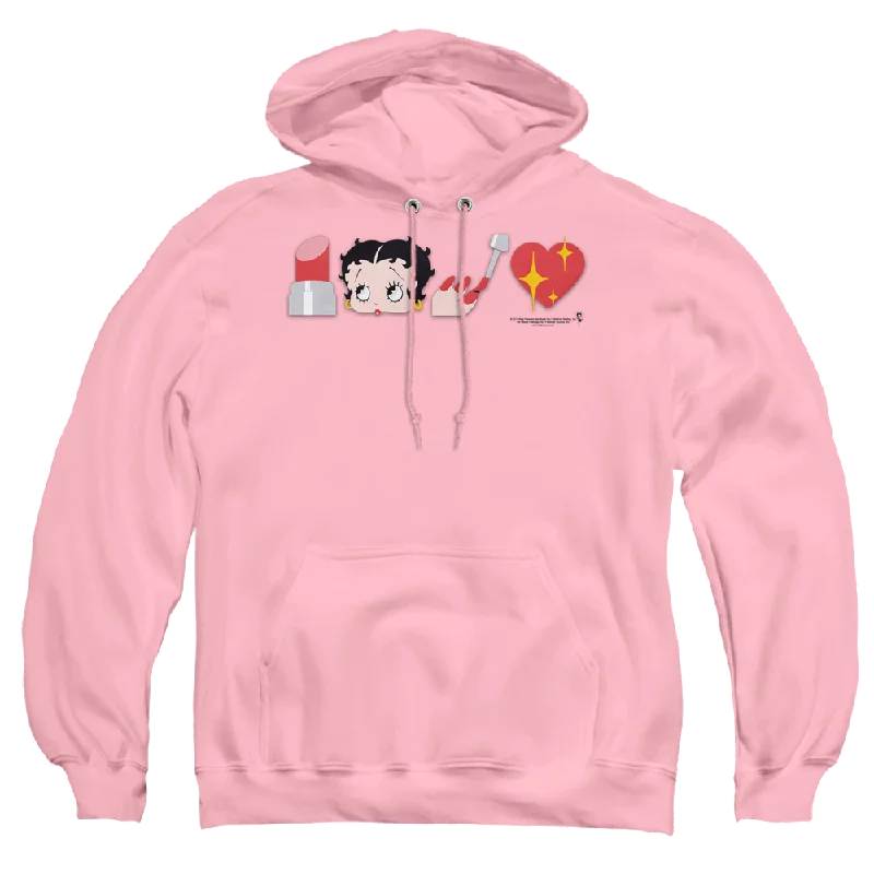Betty Boop Symbols - Pullover Hoodie Puff Sleeve Stylish
