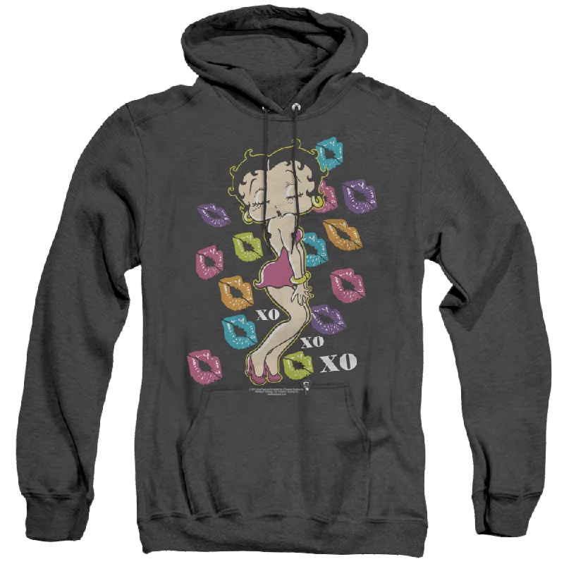 Betty Boop Tripple Xo - Heather Pullover Hoodie Alpaca Blend Soft
