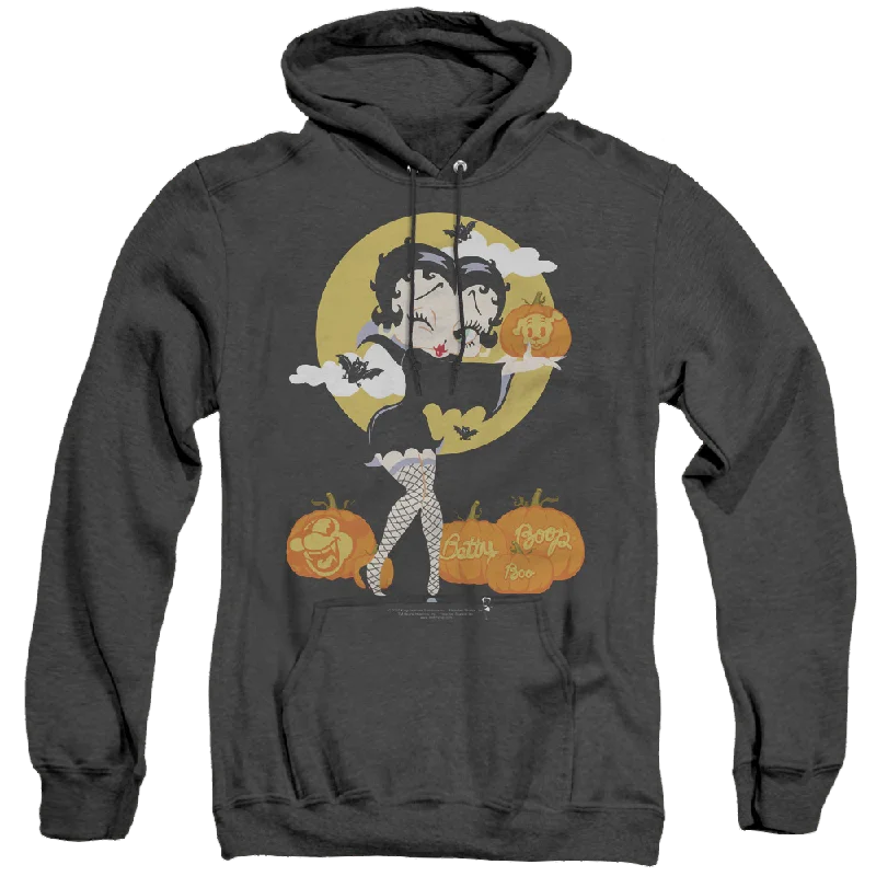 Betty Boop Vamp Pumkins - Heather Pullover Hoodie Set Sleeve Pullover