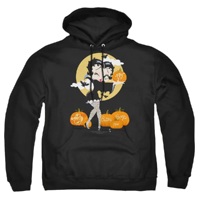 Betty Boop Vamp Pumkins - Pullover Hoodie Short Puff Sleeve