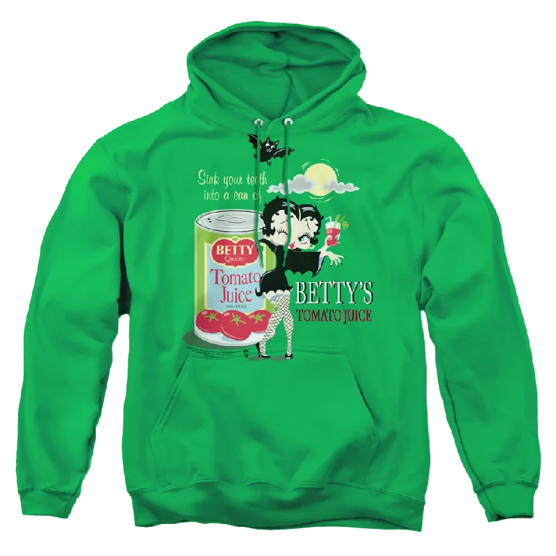 Betty Boop Vampire Tomato Juice - Pullover Hoodie Oversized Cozy Pullover