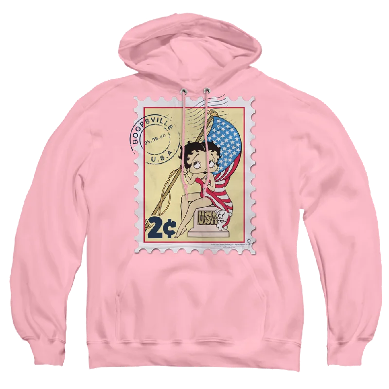 Betty Boop Vintage Stamp - Pullover Hoodie Polo Neck Sweater