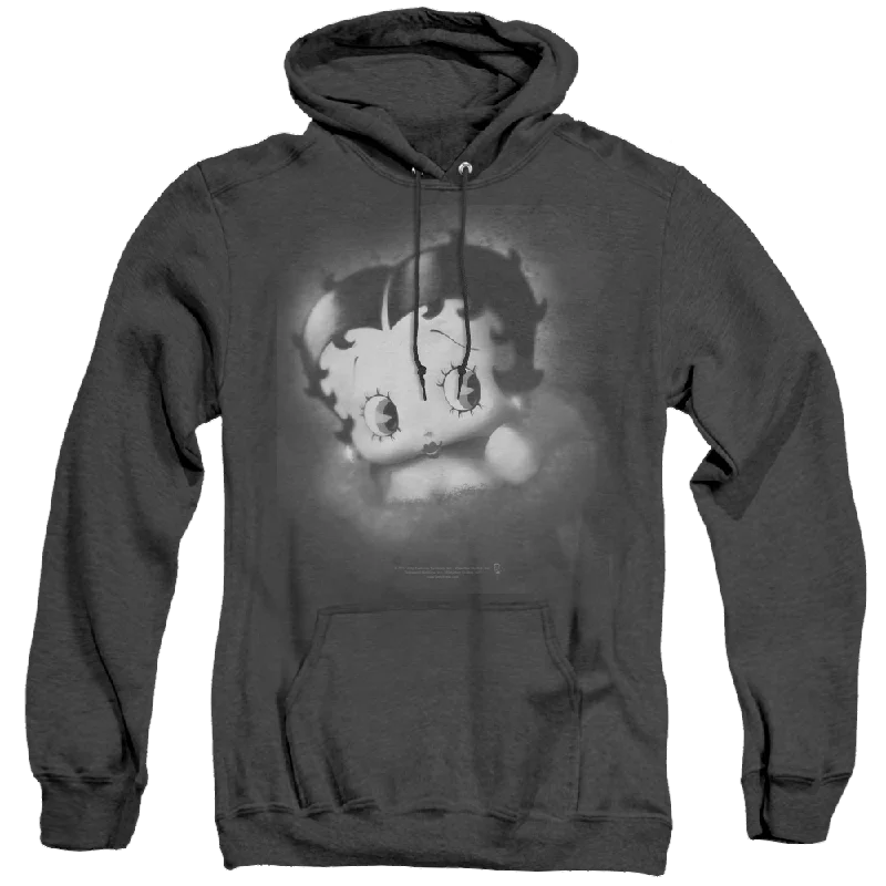 Betty Boop Vintage Star - Heather Pullover Hoodie Oblong Neck Pullover