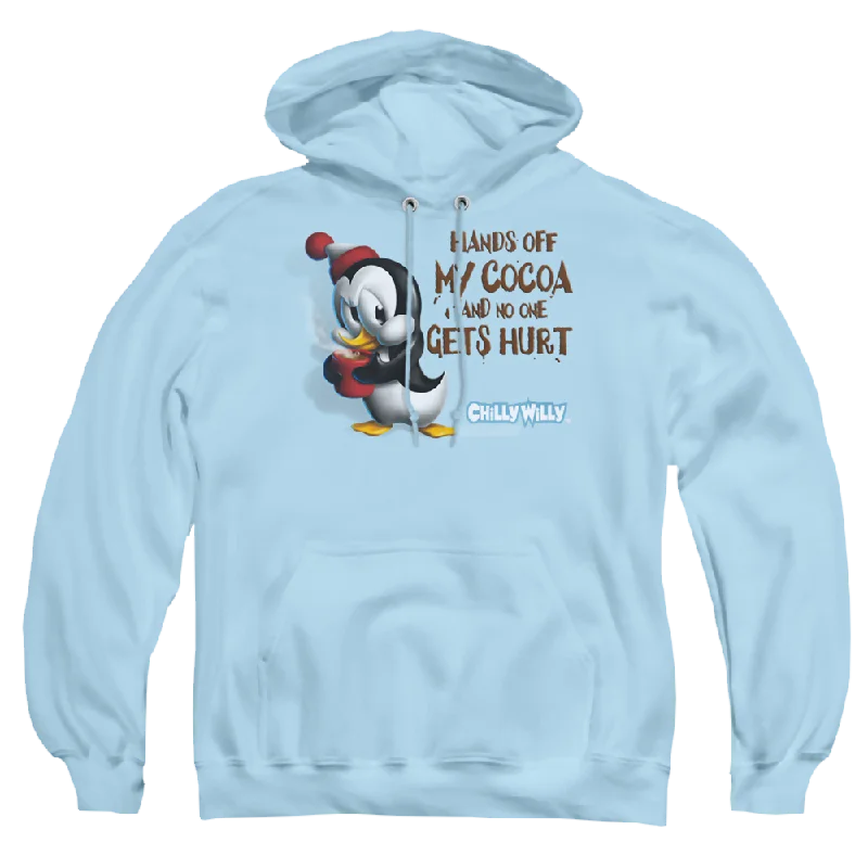 Chilly Willy Hands Off - Pullover Hoodie Asymmetrical Hem Sweater