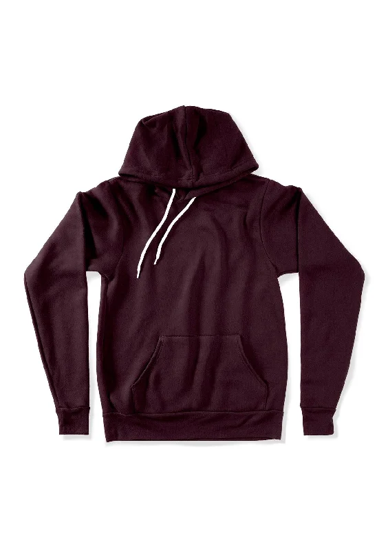 Pullover Kangaroo Fleece Hoodie Maroon Red Sarouel Sleeve Pullover