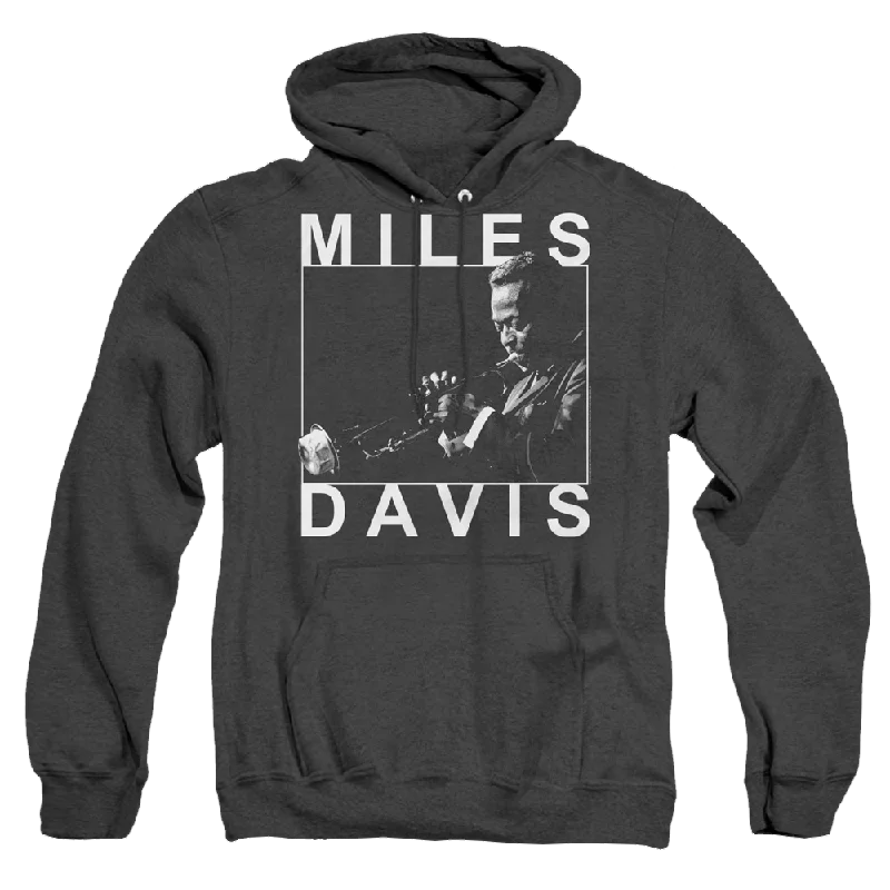 Miles Davis Monochrome - Heather Pullover Hoodie Fitted Ribbed Sweater