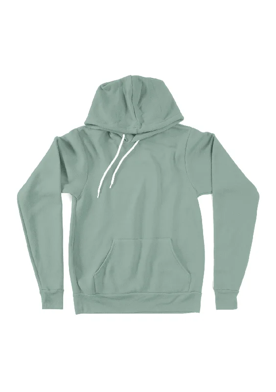Unisex Sponge Fleece Pullover Hoodie – Dusty Blue Wide Sleeve Pullover