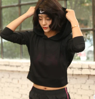Pullover Sports Hoodie with Cutout Back Open Neck Pullover