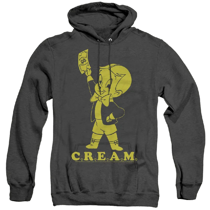 Richie Rich Cream - Heather Pullover Hoodie Scalloped Neck Pullover
