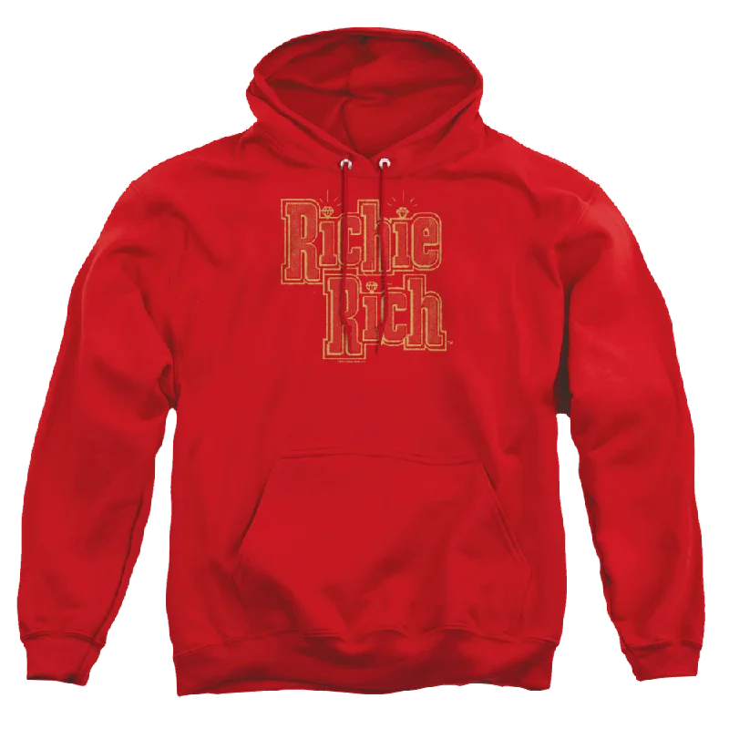 Richie Rich Stacked - Pullover Hoodie Crew Neck Wool