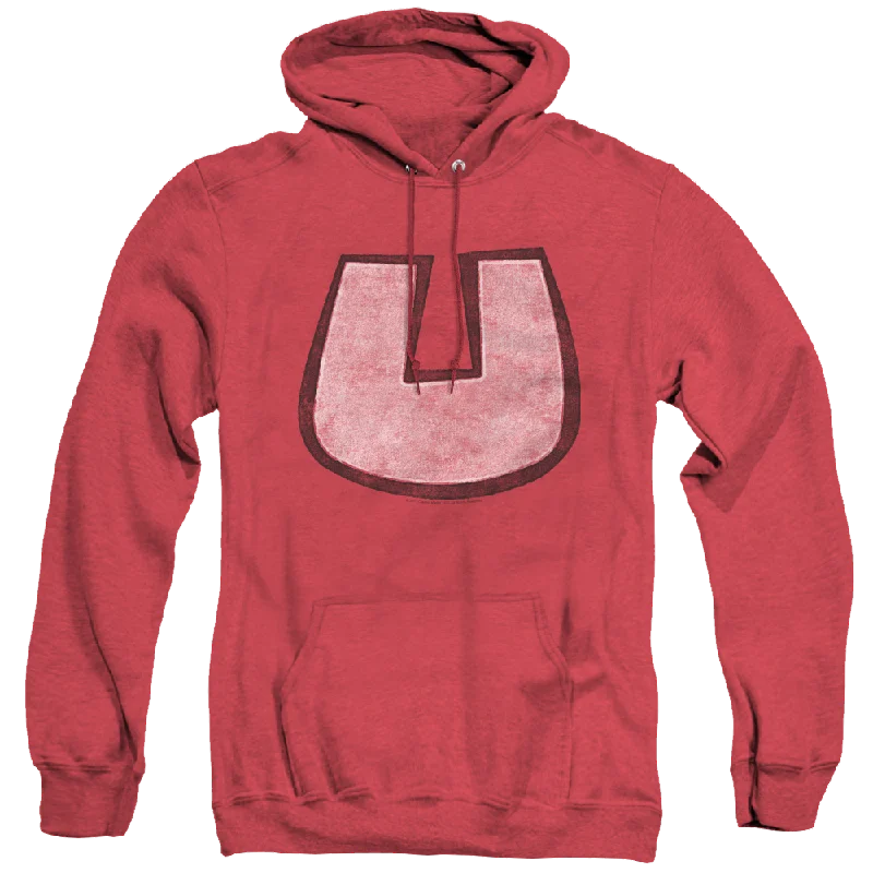 Underdog U Crest - Heather Pullover Hoodie One Shoulder Top