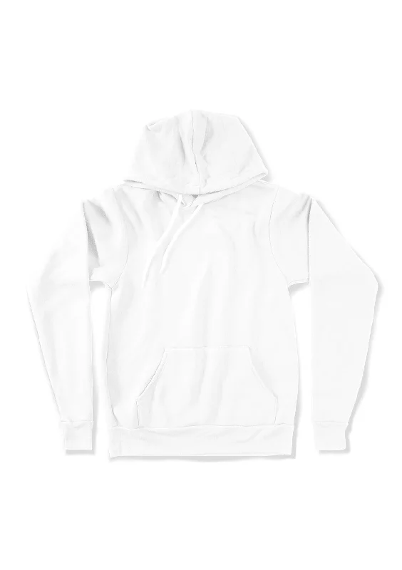 Pullover Kangaroo Fleece White Hoodie Spaghetti Sleeve Top