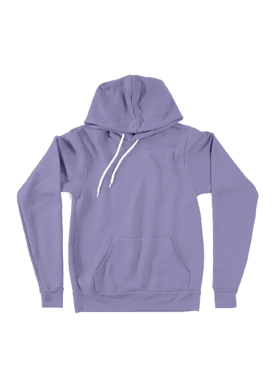 Unisex Sponge Fleece Pullover Hoodie – Dark Lavender Tapered Sleeve Pullover