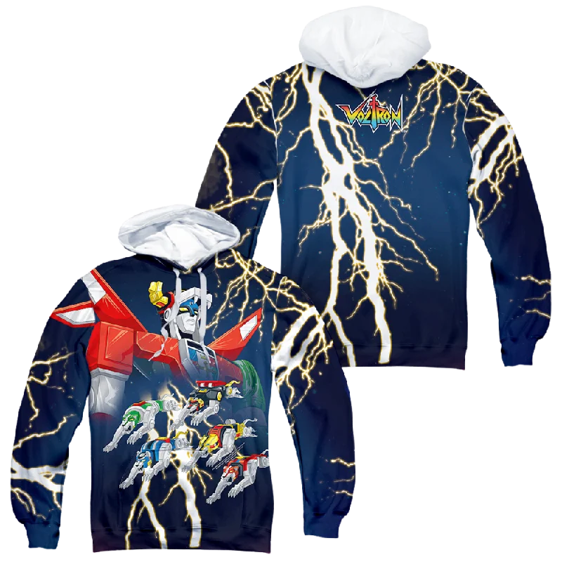 Voltron Boltron (Front/Back Print) - All-Over Print Pullover Hoodie Flutter Sleeve Feminine