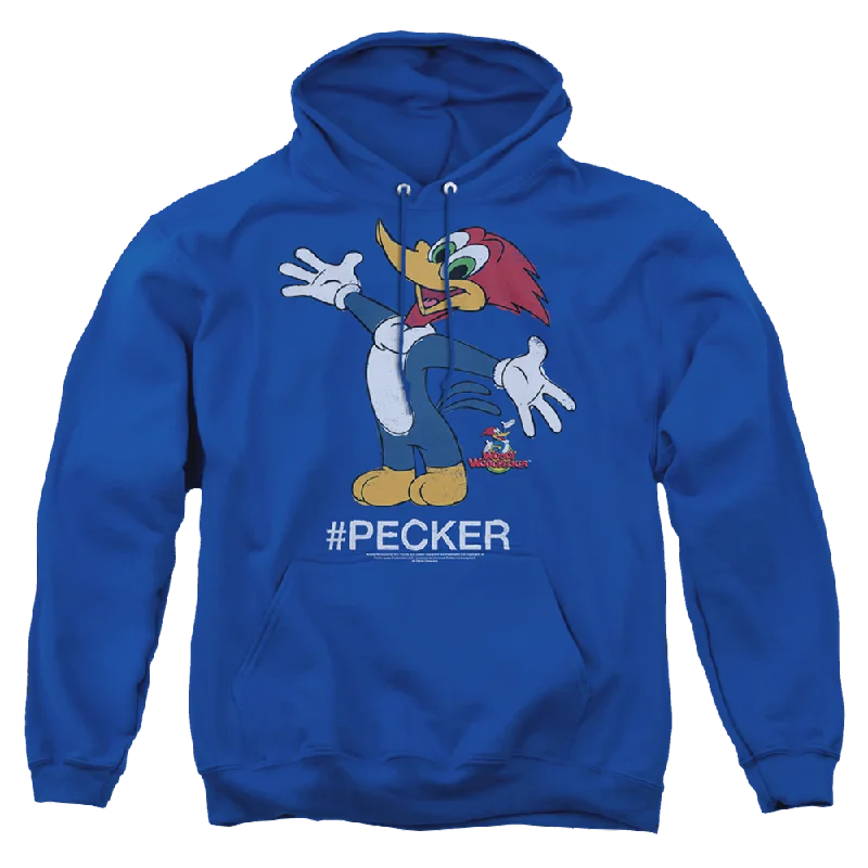 Woody Woodpecker Hashtag Woody - Pullover Hoodie Asymmetrical Hem Sweater