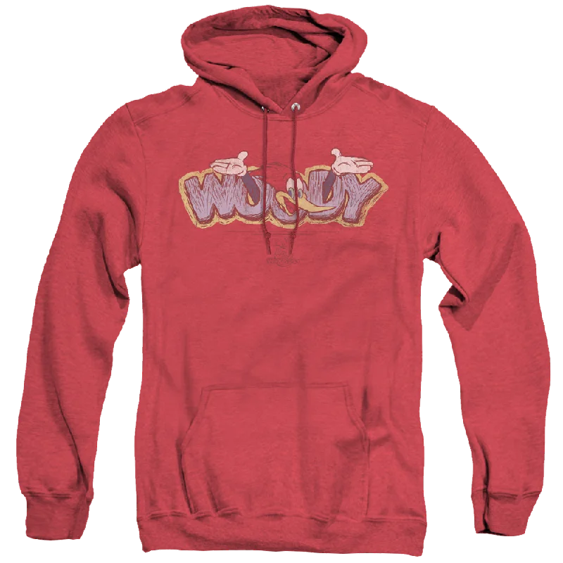 Woody Woodpecker Sketchy Bird - Heather Pullover Hoodie Bell Sleeve Stylish