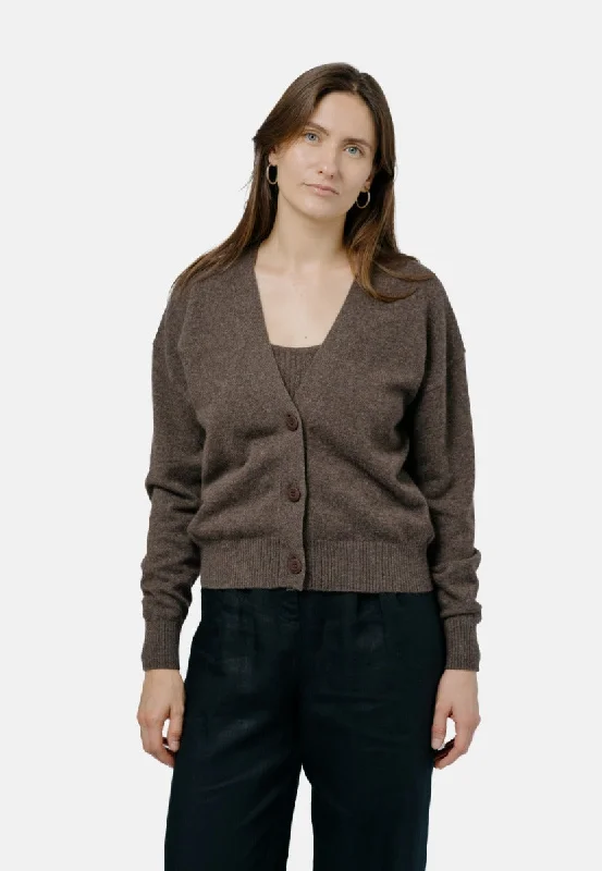 UIaanbaatar Cardigan Brown Stylish Fashionable Trendy