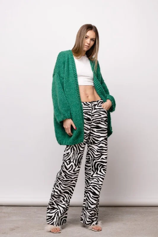 Jone Cardigan Cable Knit Ribbed Knit Lace Knit