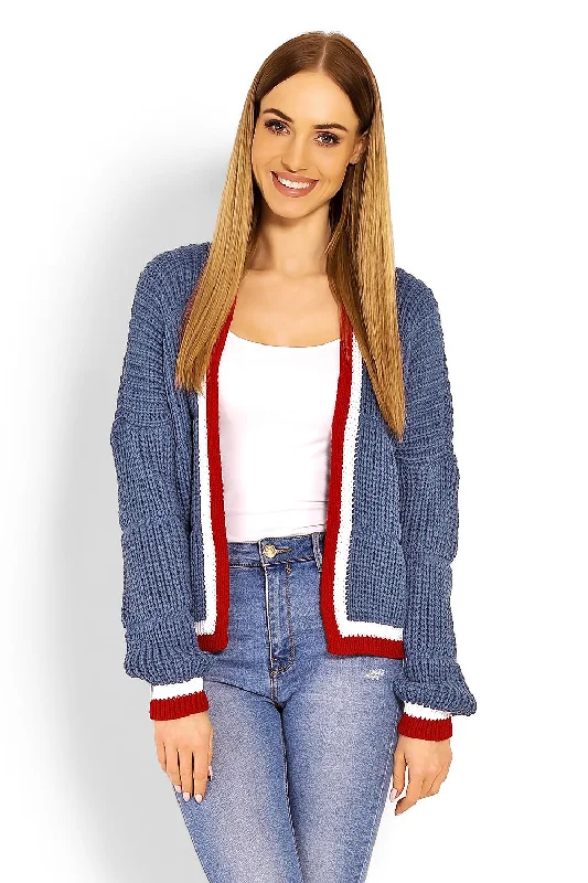 Stylish Unbuttoned Cardigan  PeeKaBoo Zippered Buttoned Snapped