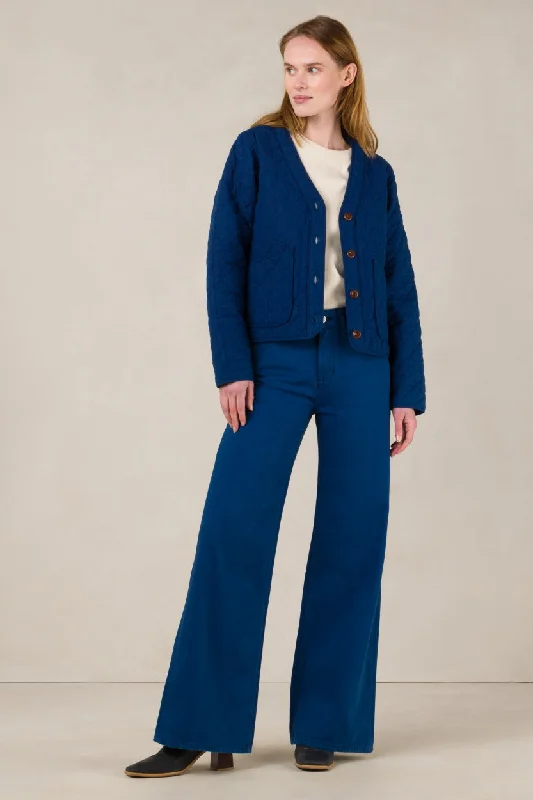 Olympia Cardigan Solid Indigo Soft Cozy Warm