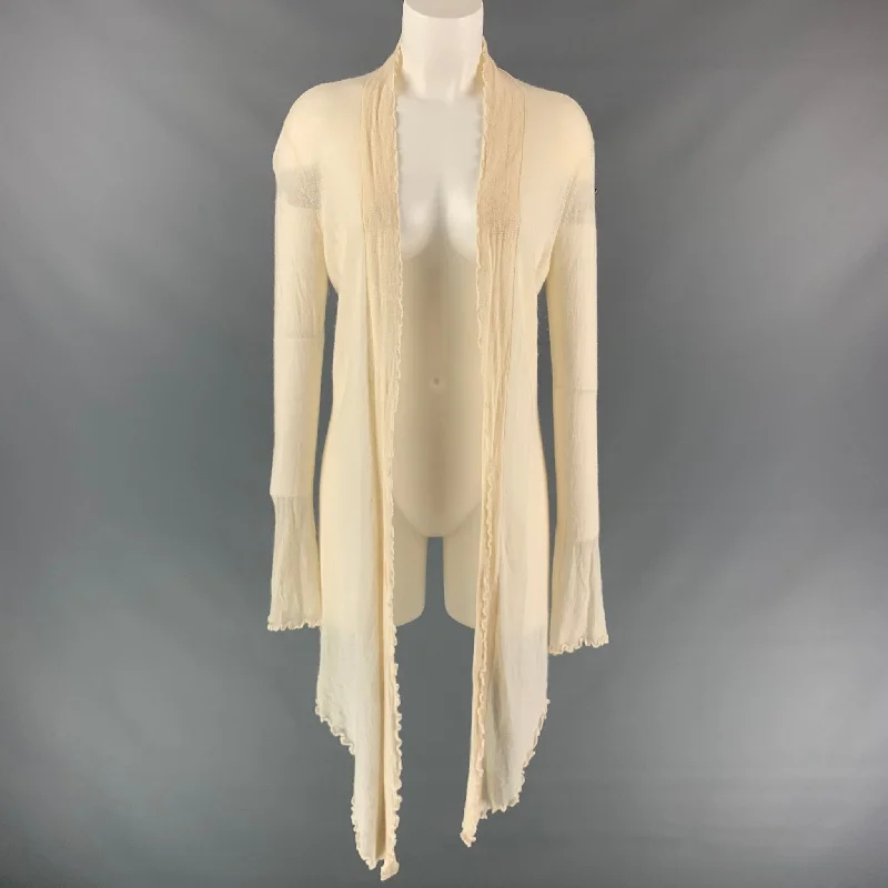 MAGASCHONI Size XS Cream Cashmere Open Front Cardigan Iron Safe Non-Iron Wrinkle Free MAGASCHONI Size XS Cream Cashmere Open Front Cardigan Iron Safe Non-Iron Wrinkle Free