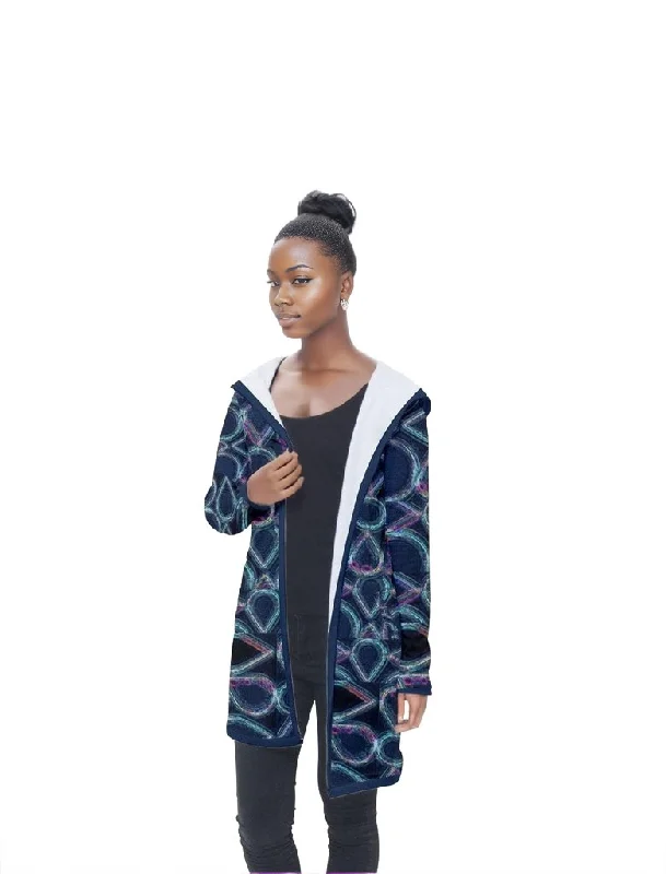 Pure Hydro Longline Hooded Cardigan Chenille Brocade Lace