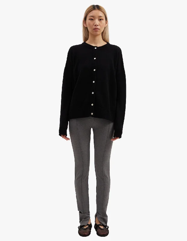 Tali Cardigan - Black Zippered Front Buttoned Front Snap Front
