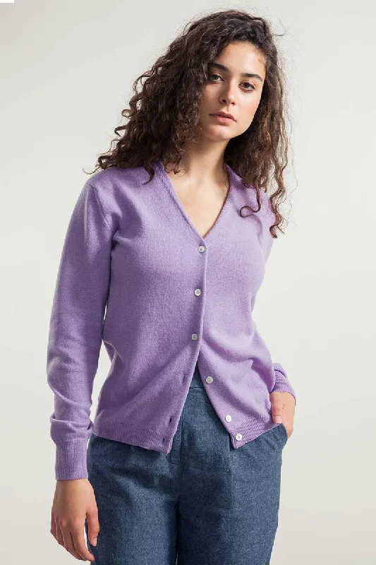 Letizia Cashmere Cardigan Neon metallic Matte