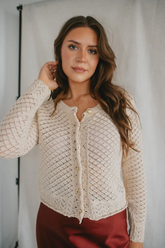 The Novella Cardigan by Heartloom - Cream Layered Multi-layer Single Layer